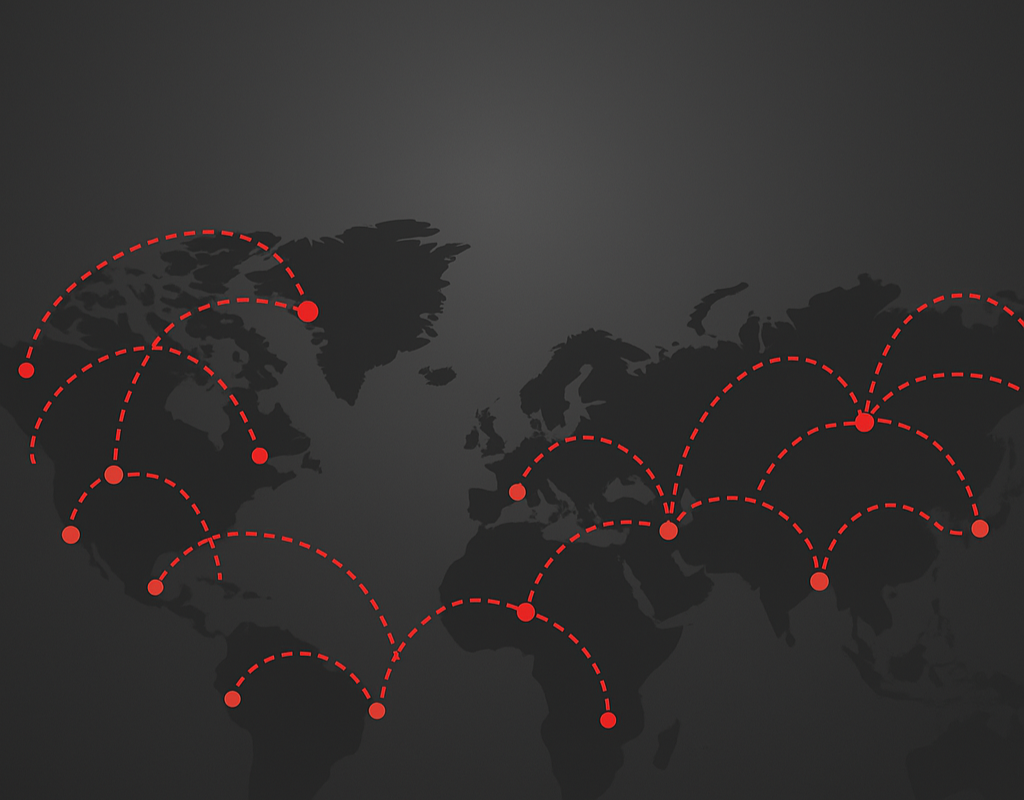 World Map Connections